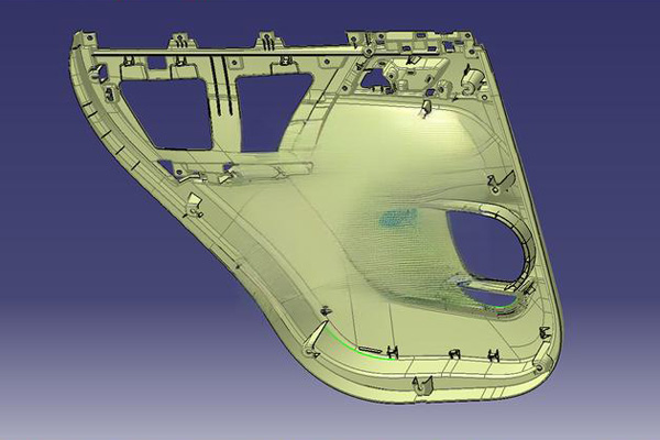 CATIA软件-汽车内饰3D建模界面-门板设计